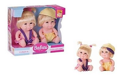 Boneca Babies Twins Gêmeos Lindos E Fofos C/ Sardas