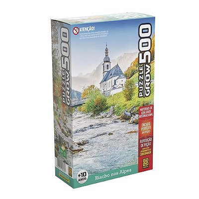 Quebra Cabeça 500 Peças Riacho nos Alpes Puzzle