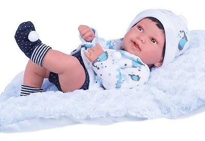 Boneco Reborn Anny Doll Baby Menino Collection C/ Acessórios