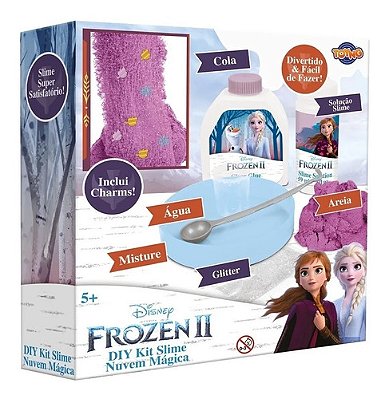 Kit Completo Slime Nuvem Magica Com Glitter Frozen 2 Disney