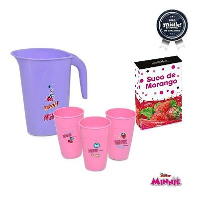 Kit Completo Cozinha Suquinho Minnie Disney Menina Mielle