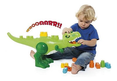 Blocos De Montar Brinquedo Educativo Dinossauro Jurassic