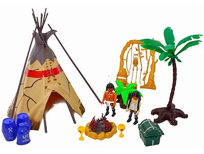 Tribo Indígena Miniaturas Guerreiros E Cenarios E Acessorios