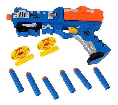 Nerf Pistola Lança 6 Dardos Arminha Brinquedo Raptor Slash