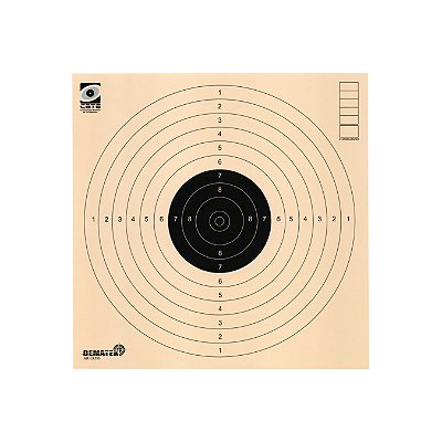 Alvo Oficial CBTE para Pistola e Carabina de Ar 10M 17x17 (milheiro)