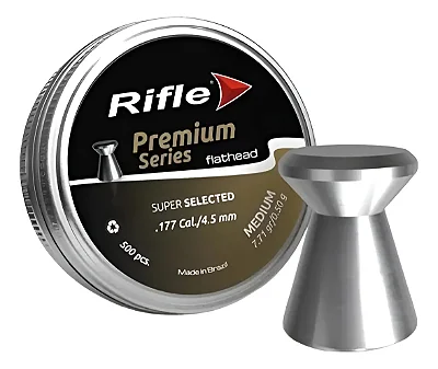 Chumbinho Rifle Premium Flathead 7.71gr 4.5mm Lata 500u