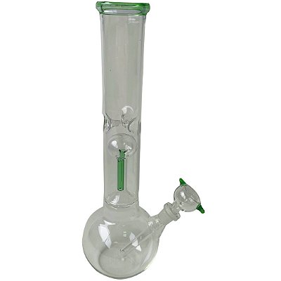 Ice Bong de Vidro Percolator Verde 30cm