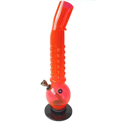 Bong Acrílico com Bucal Laranja 30cm