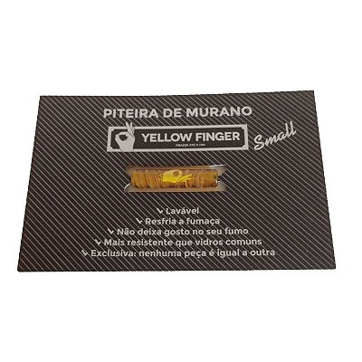 Piteira de Murano Small Marrom Yellow Finger