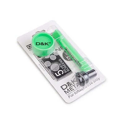 Kit com Pipe e Triturador de Acrílico Verde D&K