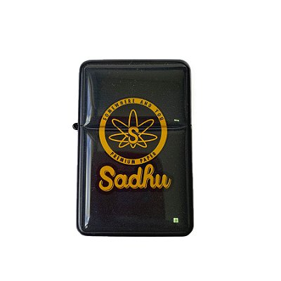 Isqueiro Hit Cromado Preto Sadhu