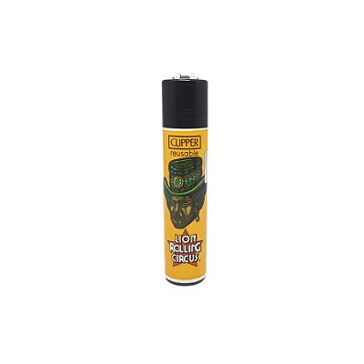 Isqueiro Laranja Clipper Lion Rolling Circus