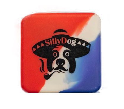 Pote de Silicone Médio 37ml Cubo Azul e Vermelho Silly Dog