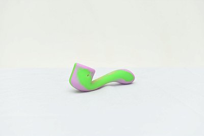 Pipe de Silicone Estilo Cachimbo Rosa e Verde