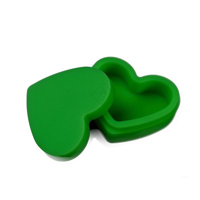 Pote de Silicone Slick Coração Verde