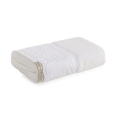 Toalha de Banho Fio Penteado com Bordado Inglês