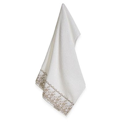 Toalha de Lavabo Fio Penteado com Bordado Inglês