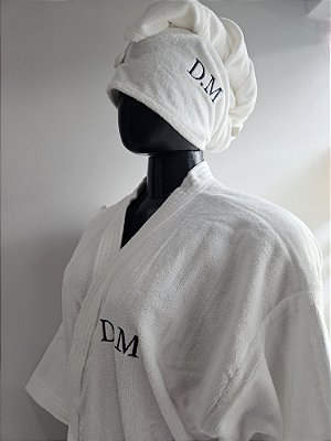 Toalha para Cabelo Bordada