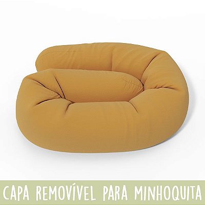 Capa com zíper para minhoquita cor amarelo cúrcuma