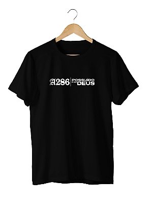 Camiseta A286 - POSSUÍDO POR DEUS - PRETA
