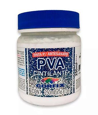 Tinta PVA Cintilante BRANCO 250ml - 301