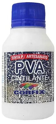 Tinta PVA Cintilante BRANCO 100ml - 301