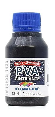 Tinta PVA Cintilante PRETO 100ml - 321