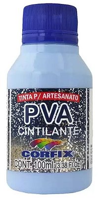 Tinta PVA Cintilante AZUL BEBÊ 100ml - 387