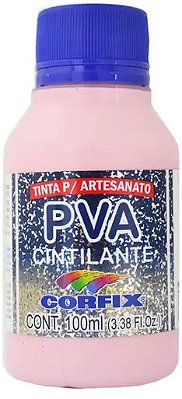 Tinta PVA Cintilante ROSA BEBÊ 100ml - 474