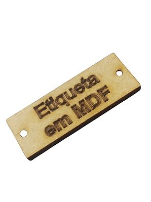 Kit 50 Etiquetas em MDF cru com gravação - 4x1cm