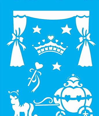 Stencil para Pintura 20 x 25cm - OPA1276 - CARRUAGEM - OPA