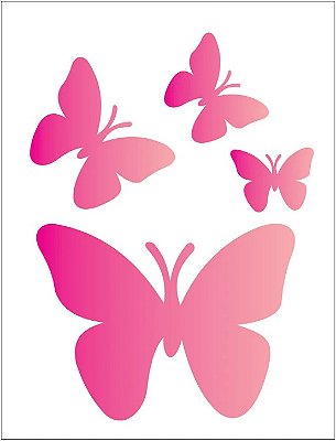 Wall Stencil para Pintura 32 x 42cm - OPA1254 - BORBOLETAS - OPA