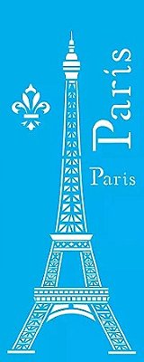 Wall Stencil para Pintura 17 x 42cm - OPA1231 - TORRE EIFFEL - OPA
