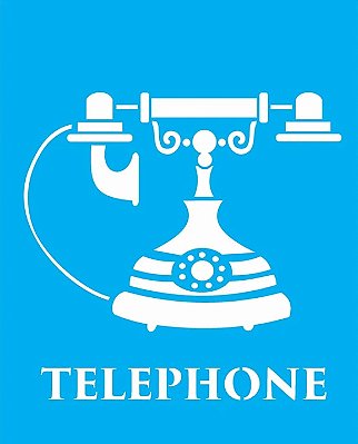 Stencil para Pintura 20 x 25cm - OPA1785 - TELEFONE - OPA