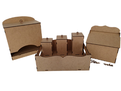 Kit Bebê Higiene em MDF - 6 Peças II