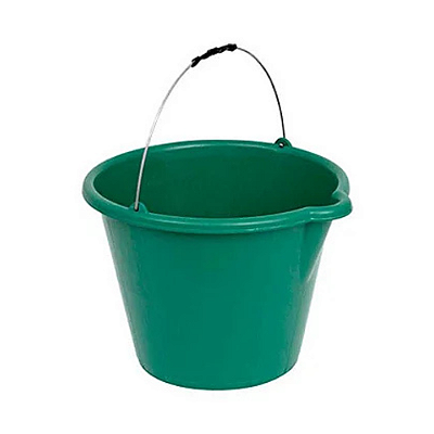 Balde plástico 12 Litros verde reforçado c/ pegador tsw-050