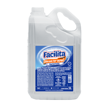 Álcool Líquido 70° 5L Hospitalar - Facilita