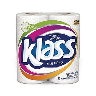 Papel Toalha Multiuso Coz. PCT 02x50 F.Dupla - Klass