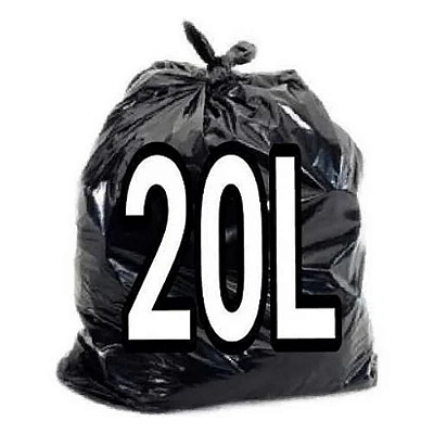Saco Lixo Preto 20L 40x48x0,04 C/100