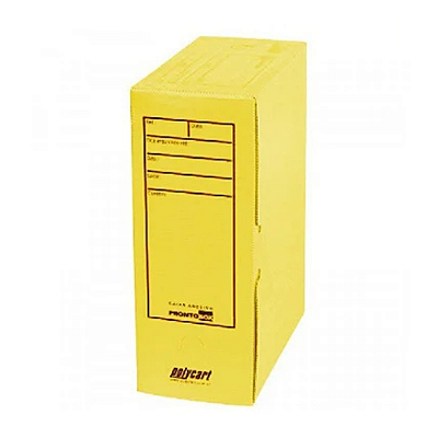 Arquivo Morto Polycart 34x24x13 Amarelo - Unitário - 4008-AM