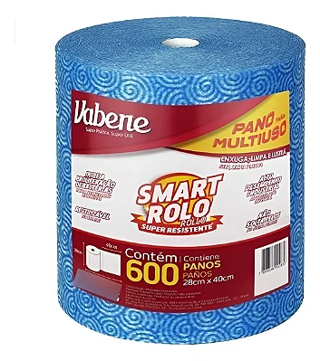 Pano Multiuso Smart 28x40x240m Azul com 600 panos - Vabene