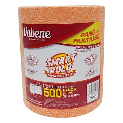 Pano Multiuso Smart 28x40x240mt Laranja 600 Panos - Vabene