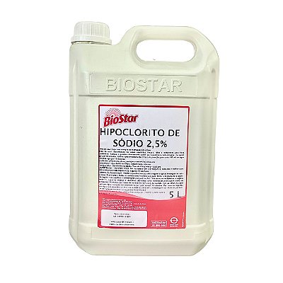Hipoclorito Sódio 2,5% 5L - Biostar