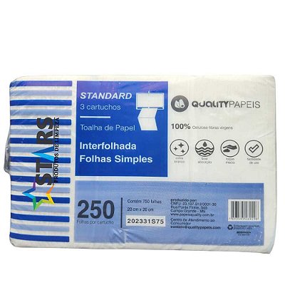 Papel Interf 20x20 C/750FLS Standard Celulose - Quality