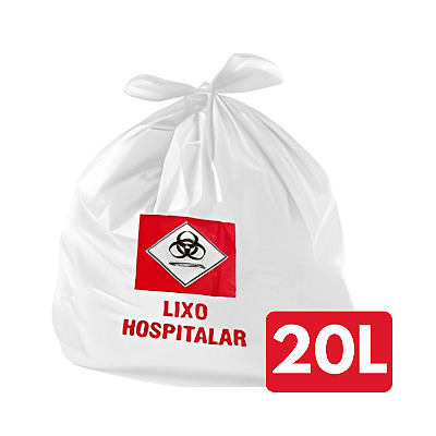 Saco Lixo Hospitalar Leitoso 20L 40x48x0,0030 C/100 - Polimpress