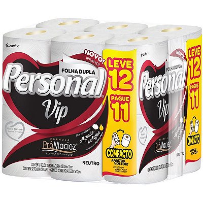 Papel Higiênico 12x30mt - Personal Vip
