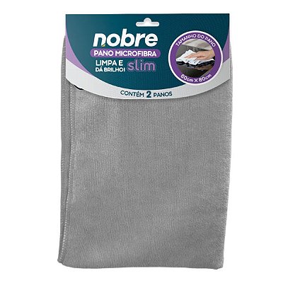 Pano de Microfibra 60x80cm Cinza - Nobre