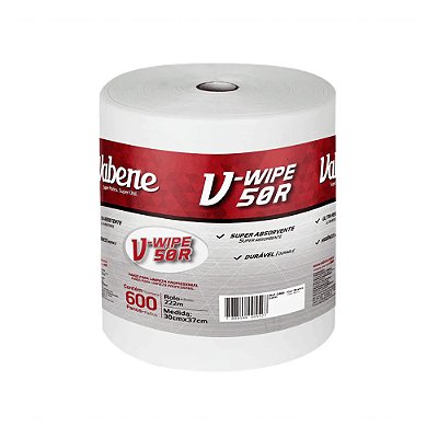 Pano Multiuso V-Wiper Branco 50R 30X37CM 600 panos
