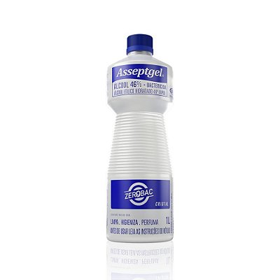 Desinfetante Asseptgel 46° 1L Zerobac Cristal - Start