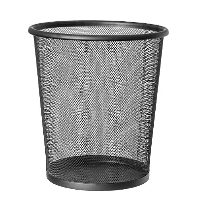 Cesto P/Lixo Metal 8L Aramado / Telado Preto- Mood